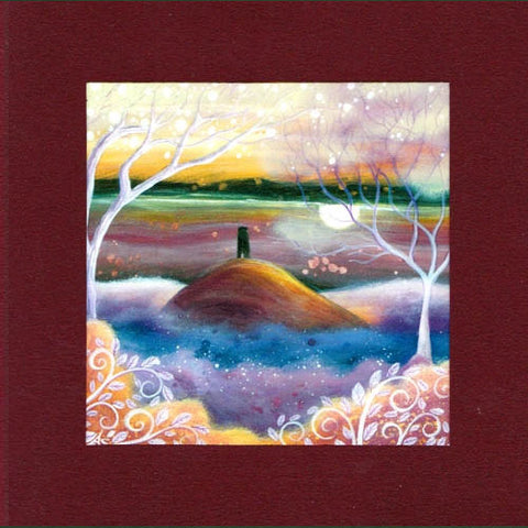 PAGAN WICCAN GREETING CARD Misty Lands Glastonbury GODDESS AMANDA CLARK