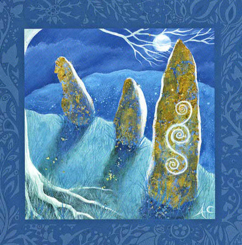 PAGAN WICCAN GREETING CARD Moonstones GODDESS Celtic AMANDA CLARK