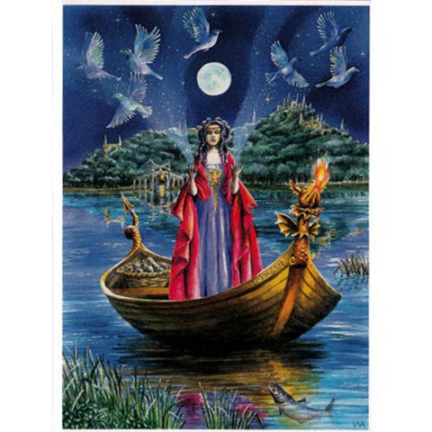 PAGAN WICCAN GREETING CARD Morgan La Fey WENDY ANDREW Birthday CELTIC GODDESS