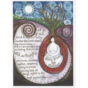 PAGAN WICCAN GREETING CARD Mother Song BIRTHDAY GODDESS JAINE ROSE