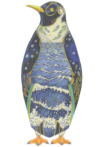 PAGAN WICCAN FINE ART GREETING CARDS Penguin BIRTHDAY Animal BLANK DM COLLECTION