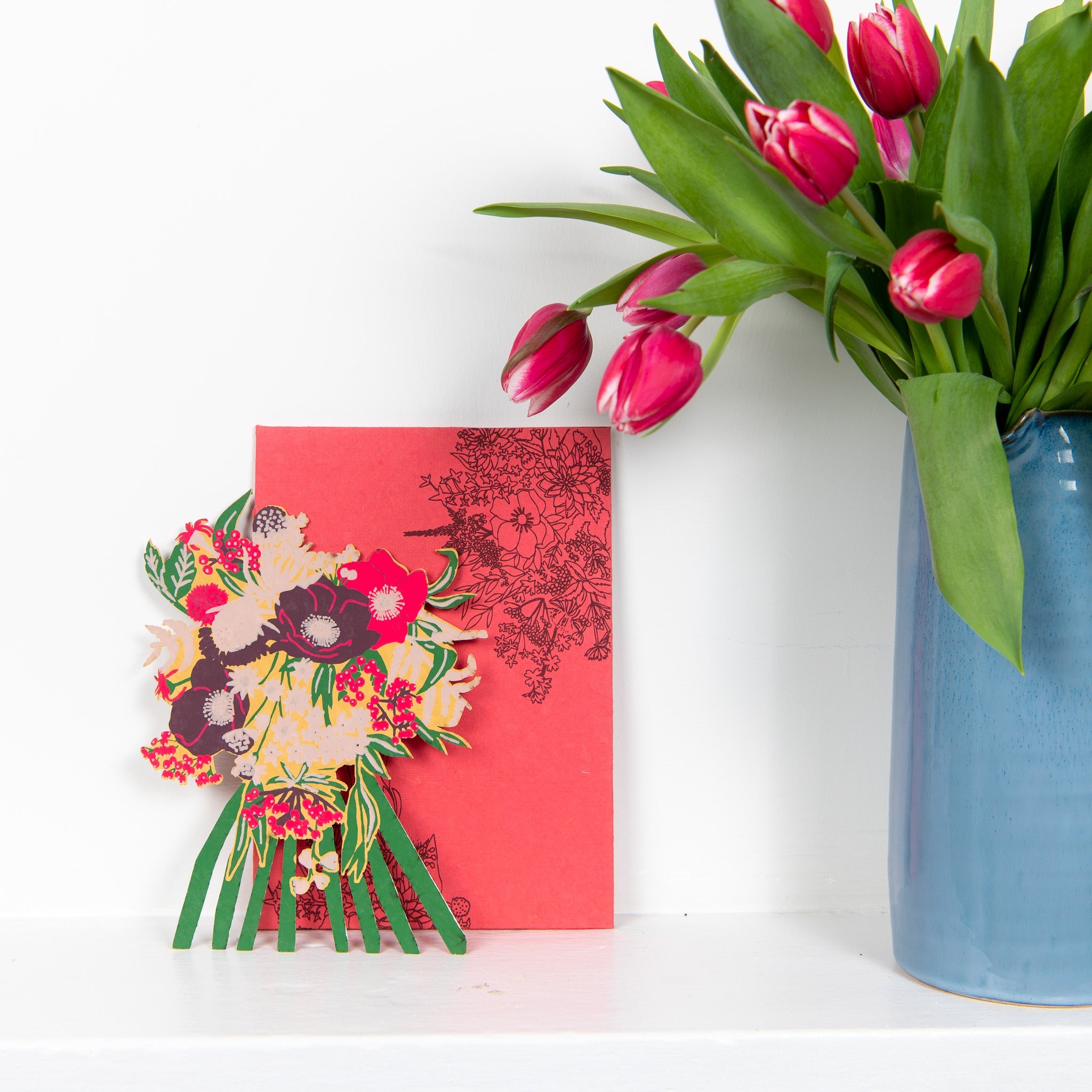 EAST END PRESS GREETING CARD Peony Bouquet
