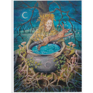PAGAN WICCAN GREETING CARD Re-Birth WENDY ANDREW Birthday CRONE CELTIC GODDESS