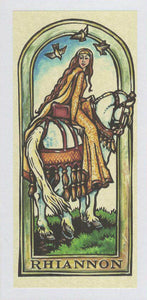 PAGAN WICCAN GREETING CARD Rhiannon GODDESS HORSE Blank CELTIC HEDINGHAM FAIR