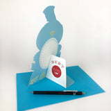 SARAH YOUNG DIE CUT 3D GREETING CARD Concertina Bert the Sailor