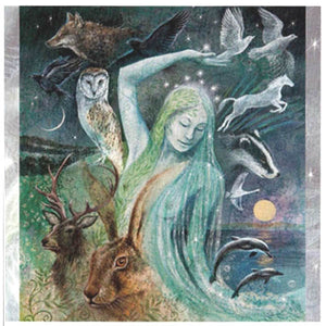 PAGAN WICCAN GREETING CARD Sacred Creatures WENDY ANDREW GODDESS