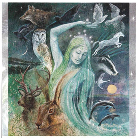 PAGAN WICCAN GREETING CARD Sacred Creatures WENDY ANDREW GODDESS