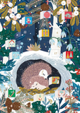 ROGER LA BORDE 'Wild Wood Hideaway Hedgehog' ADVENT CALENDAR CARD