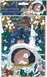 ROGER LA BORDE 'Wild Wood Hideaway Hedgehog' ADVENT CALENDAR CARD