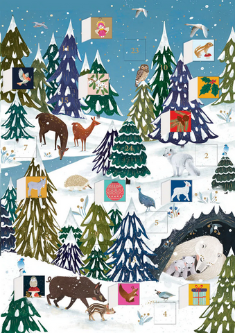 ROGER LA BORDE 'Wild Wood Hideaway Animals' ADVENT CALENDAR CARD