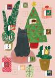 ROGER LA BORDE 'Chou Chou Christmas Cat' ADVENT CALENDAR CARD