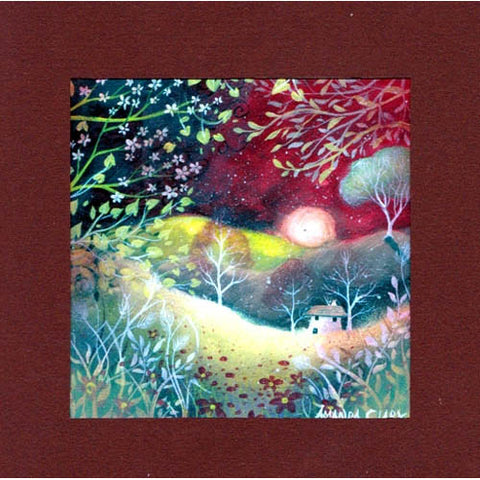 PAGAN WICCAN GREETING CARD Strawberry Sky AMANDA CLARK