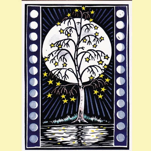 PAGAN WICCAN GREETING CARD Moon Tree CELTIC Goddess GODDESS HEDINGHAM FAIR