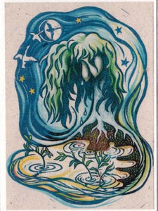 PAGAN WICCAN GREETING CARDS Weeping Willow GODDESS Birthday BLANK HEDINGHAM FAIR