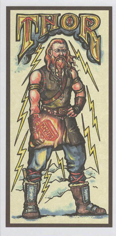 PAGAN WICCAN GREETING CARD THOR NORSE GODS Vikings RAGNAROK HEDINGHAM FAIR