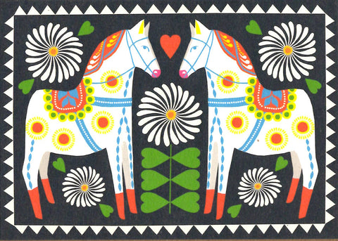 LITHO PRINT GREETING CARD Two of a Kind PRINTER JOHNSON