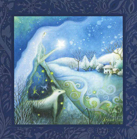 YULE XMAS GREETING CARD Winters Dream GODDESS Celtic PAGAN AMANDA CLARK