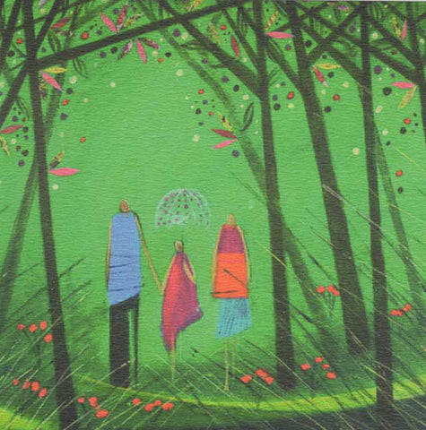 PAGAN FINE ART GREETING CARDS Woodland Walk NIKKI MONAGHAN
