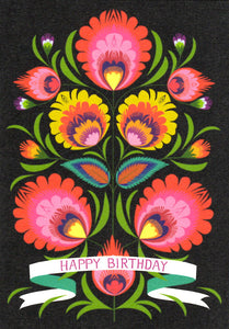 GREETING CARD Wycinanki Birthday Card PRINTER JOHNSON