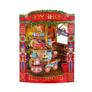 YULE CHRISTMAS 3D GREETING CARD Toyshop SANTORO