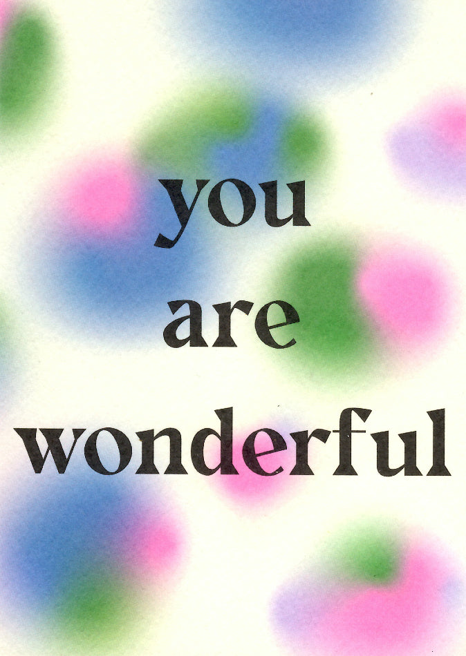 GREETING CARD You Are Wonderful THE COMPLETIST