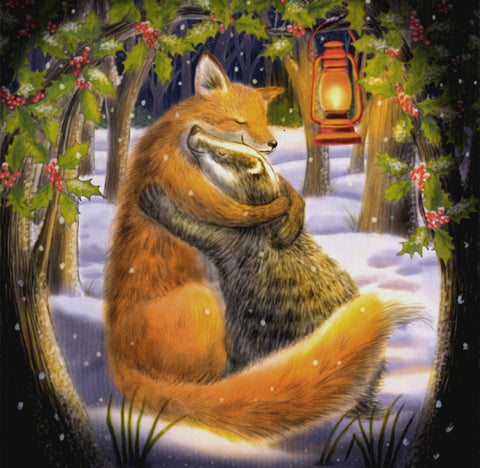 YULE XMAS GREETING CARD Yuletide Hug WENDY ANDREW