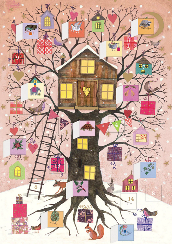 ROGER LA BORDE 'Christmas Tree House' ADVENT CALENDAR CARD
