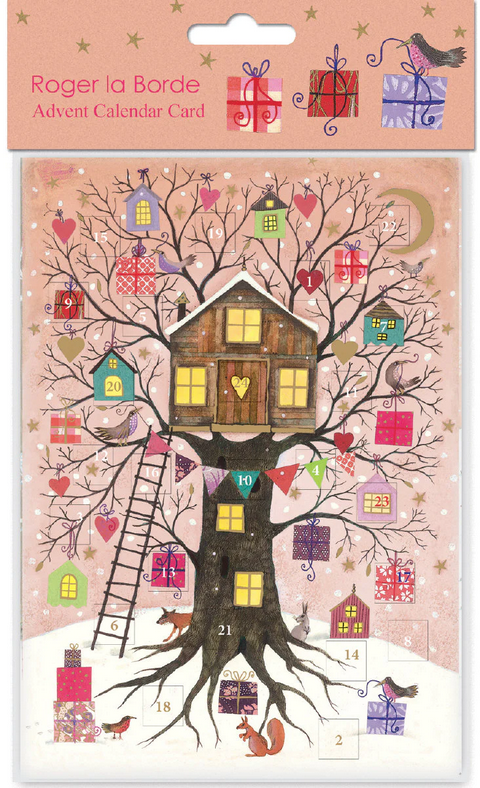 ROGER LA BORDE 'Christmas Tree House' ADVENT CALENDAR CARD