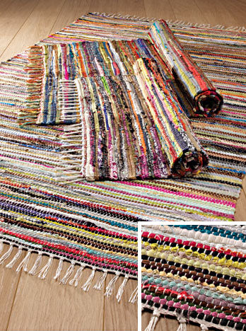 INDIAN RAG RUG 180 x 120 cm