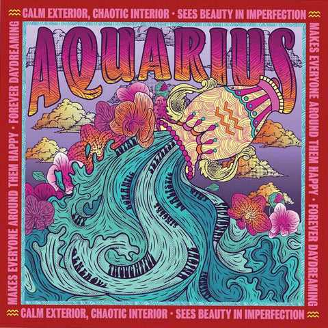 AQUARIUS ZODIAC GREETING CARD Santoro