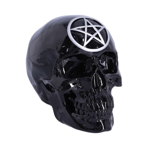 BLACK MAGIC PENTAGRAM SKULL HEAD FIGURE