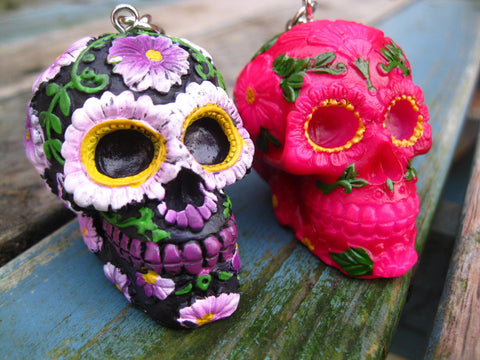 SUGAR SKULL KEYRINGS