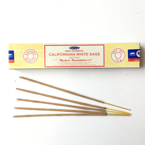 CALIFORNIAN WHITE SAGE SATYA NAG CHAMPA INCENSE STICKS