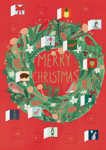 ROGER LA BORDE 'Chicago School Wreath' ADVENT CALENDAR CARD