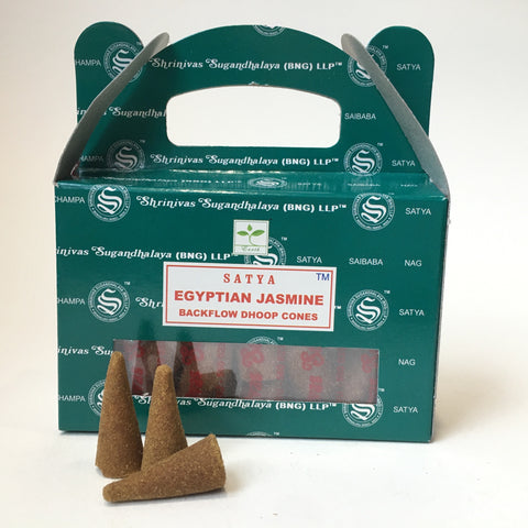 SATYA EGYPTIAN JASMINE BACKFLOW INCENSE CONES