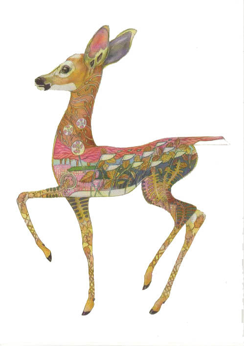 PAGAN WICCAN FINE ART GREETING CARDS Fawn Deer BIRTHDAY Animal BLANK DM COLLECTION