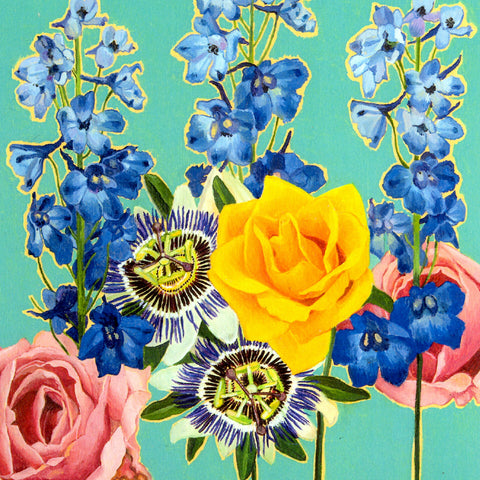 FINE ART GREETING CARD Gladioli for Stella GEORGIA COX