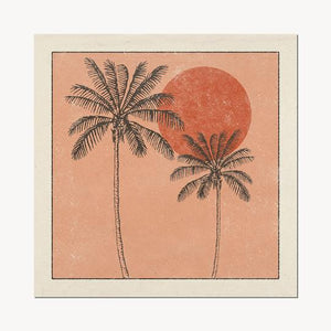 12 x 12 Golden Palms WALL PRINT CAI & JO