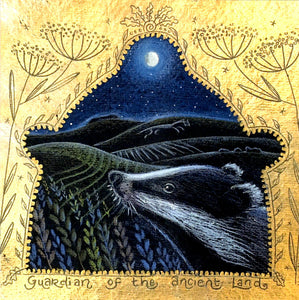 PAGAN WICCAN GREETING CARD Guardian of the Ancient Land HANNAH WILLOW