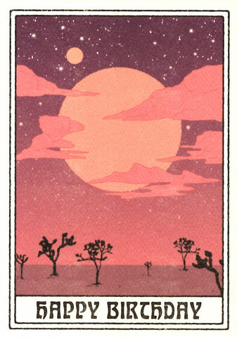 GREETING CARD Happy Birthday Sunset CAI & JO