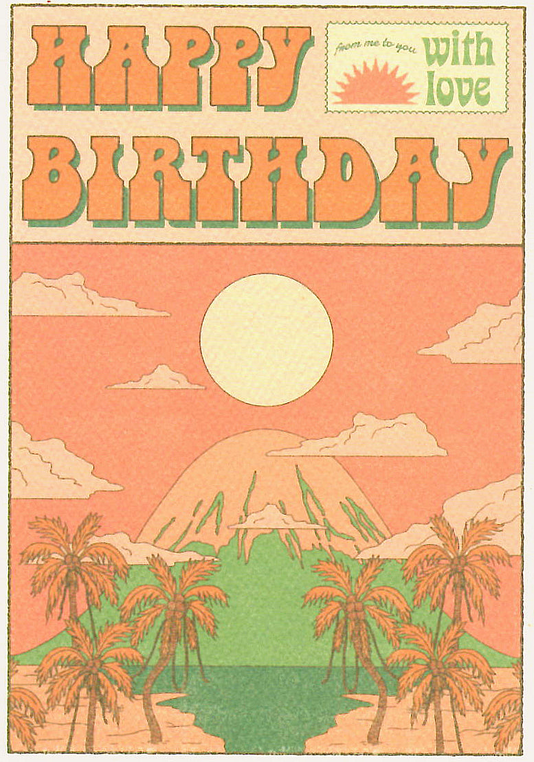 GREETING CARD Happy Birthday, From me to you with Love CAI & JO