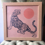 12 x 12 Tiger & Sun WALL PRINT CAI & JO