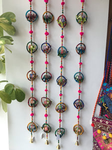 HANGING INDIAN ELEPHANTS IN 5 HOOPS DECORATION/MOBILE