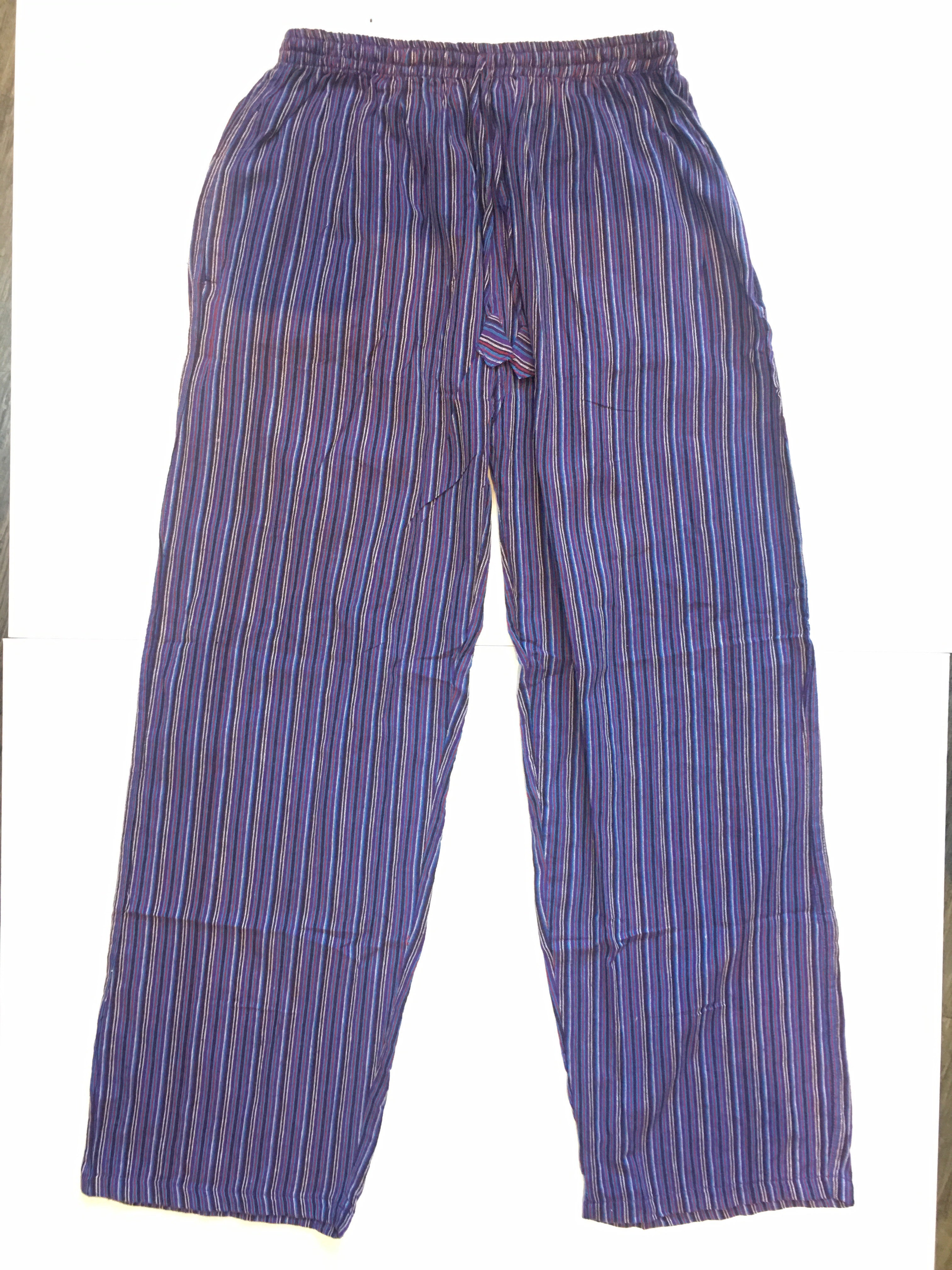 BLUE HAREM PANTS Men Striped Printed Rayon Hippie Pants  Etsy