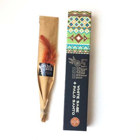 TRIBAL SOUL White Sage & Palo Santo INCENSE STICKS