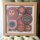 12 x 12 Sun Faces WALL PRINT CAI & JO