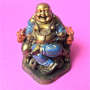 GOLDEN HAPPY BUDDHA FIGURE 8 cm