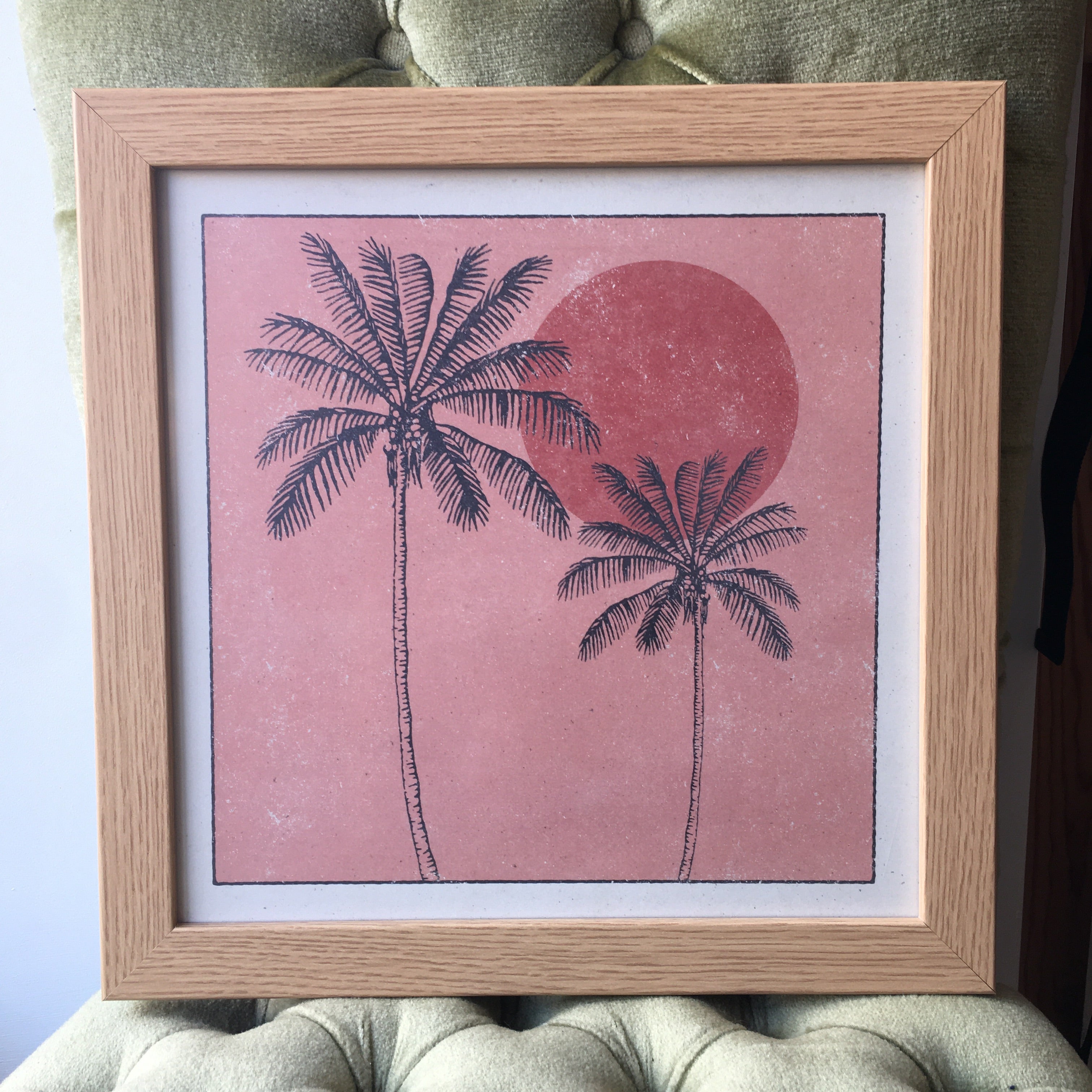 12 x 12 Golden Palms WALL PRINT CAI & JO