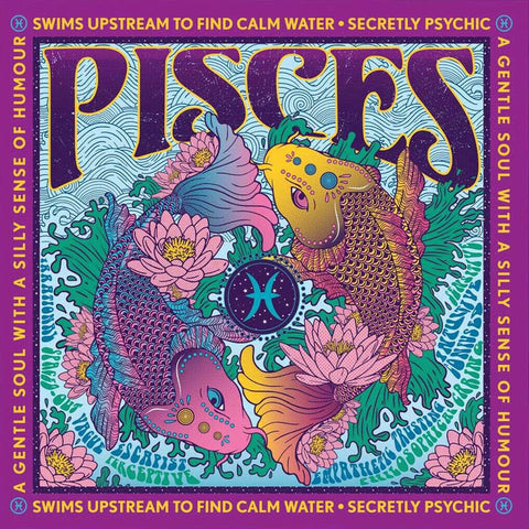 PISCES ZODIAC GREETING CARD Santoro