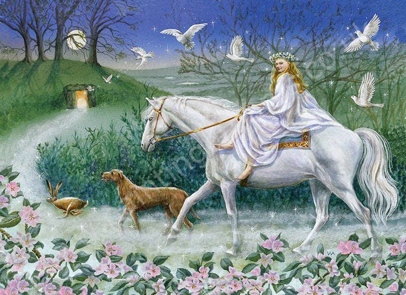 PAGAN WICCAN GREETING CARD Rhiannon WENDY ANDREW